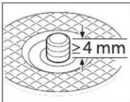 ≥4 mm