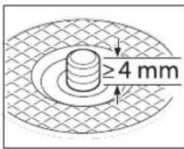 ≥4 mm