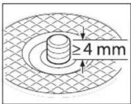 ≥4 mm