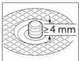 ≥4 mm