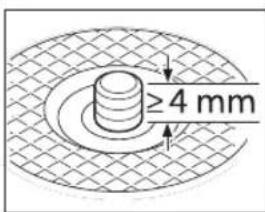 ≥4 mm