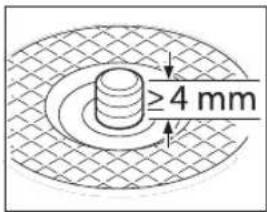 ≥4 mm