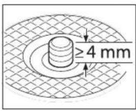 ≥4 mm