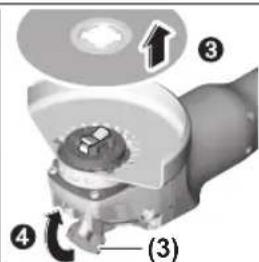 Technical diagram of a mechanical component with numbered parts and label (3)