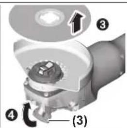 Technical diagram of a mechanical component with numbered parts labeled 1, 3, and 4