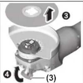 Technical diagram of a mechanical assembly with numbered components and directional arrows indicating motion or flow.