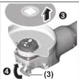 Technical diagram of a mechanical assembly with numbered components and labeled parts