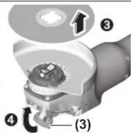 Technical diagram of a mechanical component with numbered parts and labeled parts 1, 3, and 4