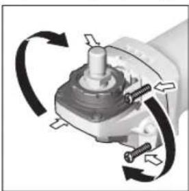 BOSCH GWS 9-115 S Professional - Περιστροφή της κεφαλής συμπλέκτη - 1
