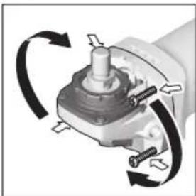BOSCH GWS 9-115 S Professional - Vaihteiston pään kääntäminen - 1