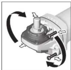 BOSCH GWS 9-115 S Professional - Rotating the machine head - 1