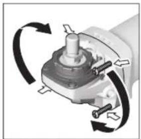 BOSCH GWS 9-115 S Professional - 기어 헤드 돌리기 - 1