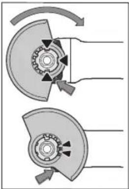 BOSCH GWS 9-115 S Professional - Συναρμολόγηση της διάταξης προστασίας - 1