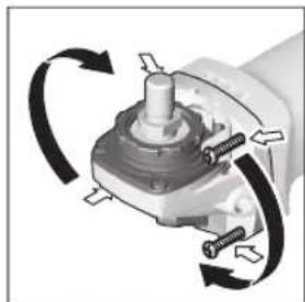 BOSCH GWS 9-115 S Professional - Drejning af gearhoved - 1