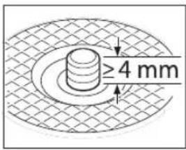 ≥4 mm
