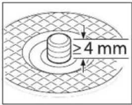 ≥4 mm