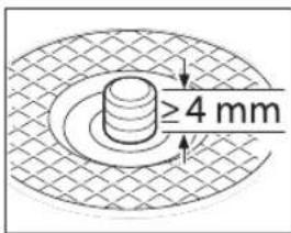 ≥4 mm