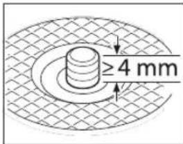 ≥4 mm