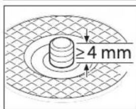 ≥4 mm