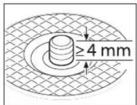 ≥4 mm