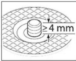 ≥4 mm