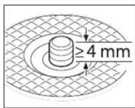 ≥4 mm