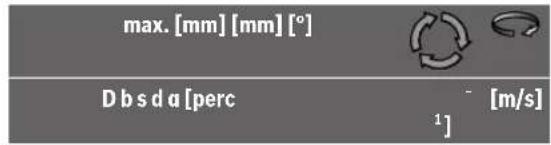 max. [mm] [mm] [°] D b s d a [perc 1] - [m/s]