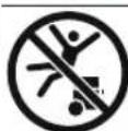Two safety symbols with Chinese characters and pictograms, one marked with a question mark and the other with a broken symbol.