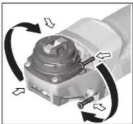 BOSCH GWX 9-125 S Professional - Girar la cabeza del engranaje - 1