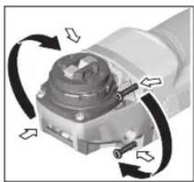 BOSCH GWX 9-125 S Professional - Otočenie hlavy prevodovky - 1