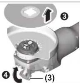 Technical diagram of a mechanical device with numbered components and labeled parts