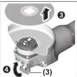 Technical diagram of a mechanical assembly with numbered components and labeled parts