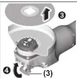 Technical diagram of a mechanical device with numbered components and labeled parts
