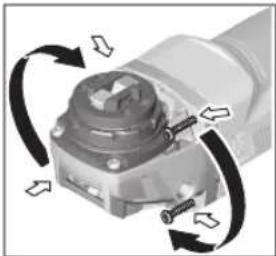 BOSCH GWX 9-125 S Professional - Obračanje glave gonila - 1