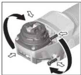 BOSCH GWX 9-125 S Professional - Drejning af gearhoved - 1