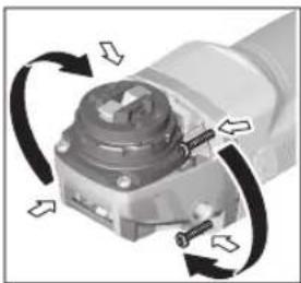 BOSCH GWX 9-125 S Professional - Vaihteiston pään kääntäminen - 1