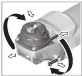 BOSCH GWX 9-125 S Professional - Поворот редукторной головки - 1