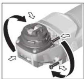 BOSCH GWX 9-125 S Professional - Rotating the Machine Head - 1