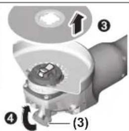 Technical diagram of a mechanical component with numbered parts and labeled section (3)