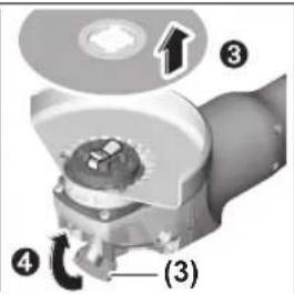Technical diagram of a mechanical device with numbered components and labeled parts