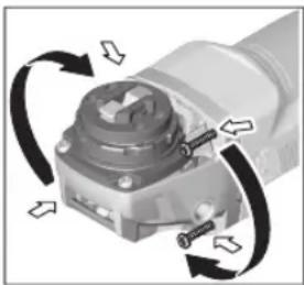 BOSCH GWX 19-125 S Professional - Drejning af gearhoved - 1