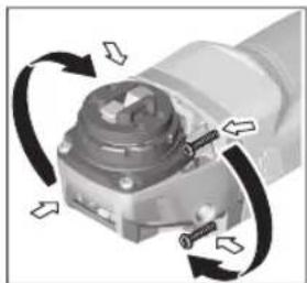 BOSCH GWX 19-125 S Professional - Rotazione della testata ingranaggi - 1