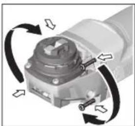 BOSCH GWX 19-125 S Professional - Rotirea capului angrenajului - 1