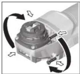 BOSCH GWX 19-125 S Professional - Поворот редукторной головки - 1