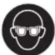BOSCH GWX 19-125 S Professional - Portez toujours des lunettes de protection. - 1