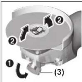 BOSCH GWX 19-125 S Professional - Smontaggio dell'accessorio di levigatura - 1