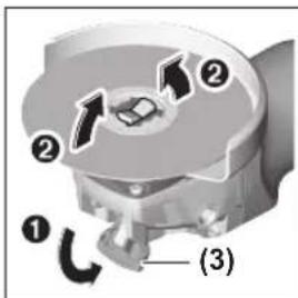 BOSCH GWX 19-125 S Professional - Desmontar el útil de amolar - 1