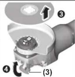 Technical diagram of a mechanical device with numbered components and labeled parts