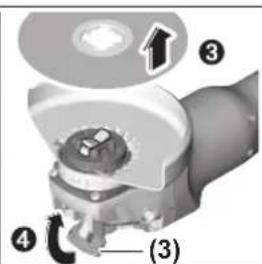 Technical diagram of a mechanical component with numbered parts labeled 1, 3, and 4