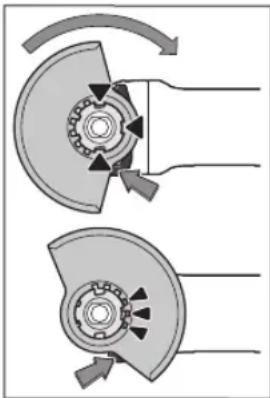 BOSCH GWX 19-125 S Professional - Schutzvorrichtung montieren - 1